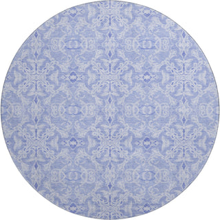 Piper Looms Mayfield Medallions AMF784 Sky Machine Washable Area Rug Round Main Image