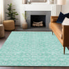 Piper Looms Mayfield Medallions AMF784 Turquoise Machine Washable Area Rug Lifestyle Image Feature