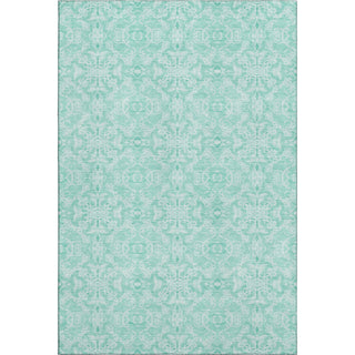 Piper Looms Mayfield Medallions AMF784 Turquoise Machine Washable Area Rug main image
