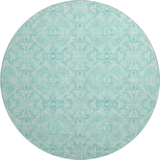 Piper Looms Mayfield Medallions AMF784 Turquoise Machine Washable Area Rug Round Main Image