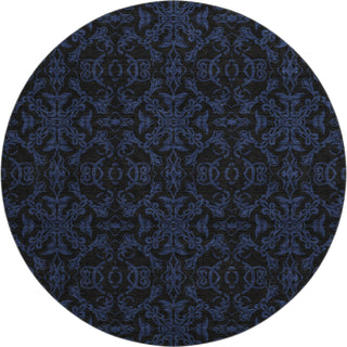 Piper Looms Mayfield Medallions AMF785 Blue Machine Washable Area Rug Round Main Image