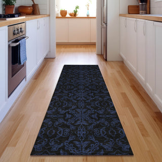 Piper Looms Mayfield Medallions AMF785 Blue Machine Washable Area Rug Runner Lifestyle Image Feature