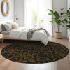 Piper Looms Mayfield Medallions AMF785 Brown Machine Washable Area Rug Round Lifestyle Image Feature