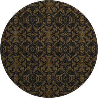 Piper Looms Mayfield Medallions AMF785 Brown Machine Washable Area Rug Round Main Image