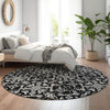 Piper Looms Mayfield Medallions AMF785 Ivory Machine Washable Area Rug Round Lifestyle Image Feature