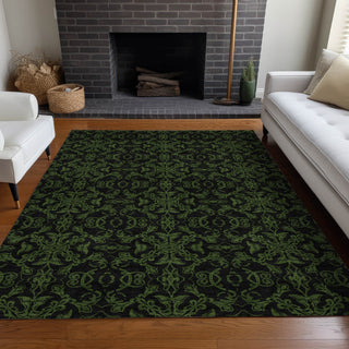 Piper Looms Mayfield Medallions AMF785 Olive Machine Washable Area Rug Lifestyle Image Feature