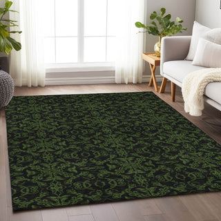 Piper Looms Mayfield Medallions AMF785 Olive Machine Washable Area Rug Lifestyle Image Feature