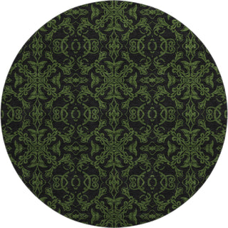 Piper Looms Mayfield Medallions AMF785 Olive Machine Washable Area Rug Round Main Image