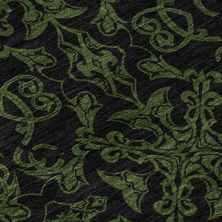 Piper Looms Mayfield Medallions AMF785 Olive Machine Washable Area Rug Swatch Image