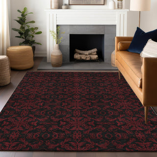 Piper Looms Mayfield Medallions AMF785 Red Machine Washable Area Rug Lifestyle Image Feature