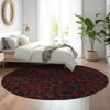 Piper Looms Mayfield Medallions AMF785 Red Machine Washable Area Rug Round Lifestyle Image Feature