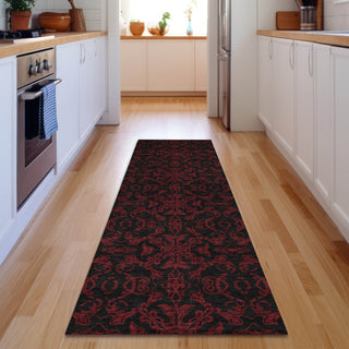 Piper Looms Mayfield Medallions AMF785 Red Machine Washable Area Rug Runner Lifestyle Image Feature