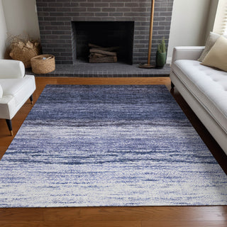 Piper Looms Mayfield Lines AMF786 Blue Machine Washable Area Rug Lifestyle Image Feature
