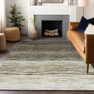 Piper Looms Mayfield Lines AMF786 Brown Machine Washable Area Rug Lifestyle Image Feature