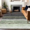Piper Looms Mayfield Lines AMF786 Green Machine Washable Area Rug Lifestyle Image Feature