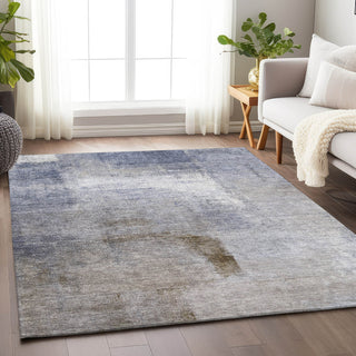 Piper Looms Mayfield Modern AMF787 Blue Machine Washable Area Rug Lifestyle Image Feature