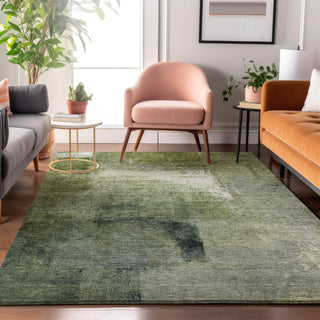 Piper Looms Mayfield Modern AMF787 Green Machine Washable Area Rug Lifestyle Image Feature