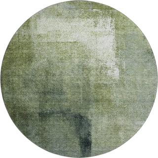 Piper Looms Mayfield Modern AMF787 Green Machine Washable Area Rug Round Main Image