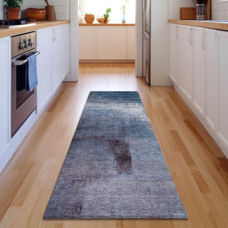 Piper Looms Mayfield Modern AMF787 Navy Machine Washable Area Rug Runner Lifestyle Image Feature