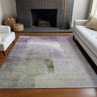 Piper Looms Mayfield Modern AMF787 Purple Machine Washable Area Rug Lifestyle Image Feature