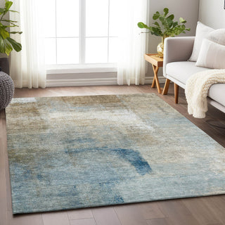Piper Looms Mayfield Modern AMF787 Taupe Machine Washable Area Rug Lifestyle Image Feature