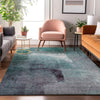 Piper Looms Mayfield Modern AMF787 Teal Machine Washable Area Rug Lifestyle Image Feature