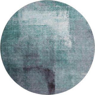Piper Looms Mayfield Modern AMF787 Teal Machine Washable Area Rug Round Main Image