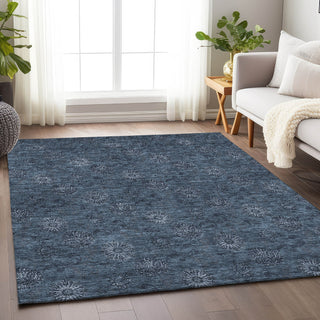 Piper Looms Mayfield Floral AMF788 Blue Machine Washable Area Rug Lifestyle Image Feature
