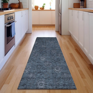Piper Looms Mayfield Floral AMF788 Blue Machine Washable Area Rug Runner Lifestyle Image Feature