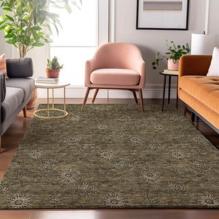 Piper Looms Mayfield Floral AMF788 Brown Machine Washable Area Rug Lifestyle Image Feature