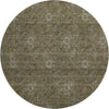 Piper Looms Mayfield Floral AMF788 Brown Machine Washable Area Rug Round Main Image