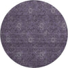 Piper Looms Mayfield Floral AMF788 Eggplant Machine Washable Area Rug Round Main Image