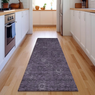Piper Looms Mayfield Floral AMF788 Eggplant Machine Washable Area Rug Runner Lifestyle Image Feature