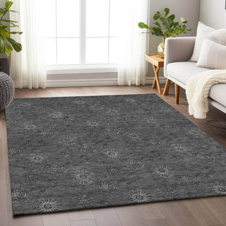 Piper Looms Mayfield Floral AMF788 Gray Machine Washable Area Rug Lifestyle Image Feature
