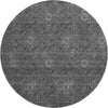 Piper Looms Mayfield Floral AMF788 Gray Machine Washable Area Rug Round Main Image