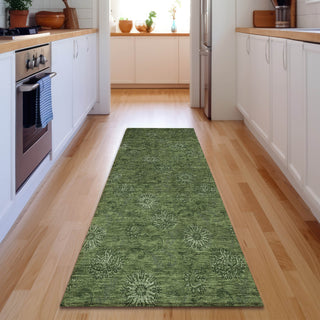 Piper Looms Mayfield Floral AMF788 Olive Machine Washable Area Rug Runner Lifestyle Image Feature