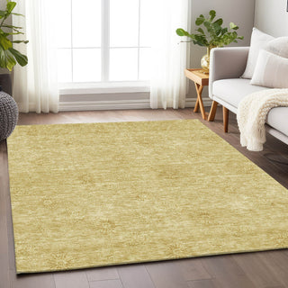 Piper Looms Mayfield Floral AMF789 Gold Machine Washable Area Rug Lifestyle Image Feature