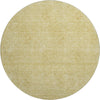 Piper Looms Mayfield Floral AMF789 Gold Machine Washable Area Rug Round Main Image