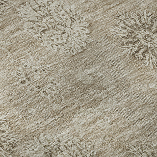 Piper Looms Mayfield Floral AMF789 Khaki Machine Washable Area Rug Swatch Image