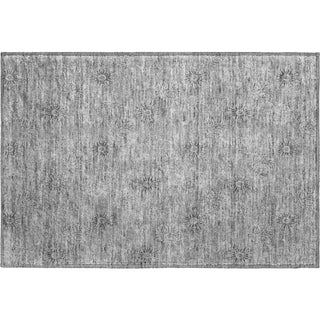 Piper Looms Mayfield Floral AMF789 Pewter Machine Washable Area Rug Scatter Main Image