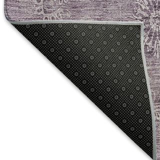 Piper Looms Mayfield Floral AMF789 Plum Machine Washable Area Rug Backing Image