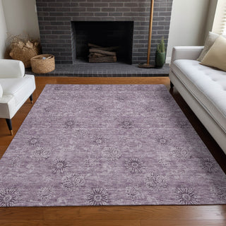 Piper Looms Mayfield Floral AMF789 Plum Machine Washable Area Rug Lifestyle Image Feature
