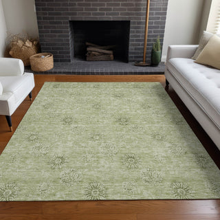 Piper Looms Mayfield Floral AMF789 Sage Machine Washable Area Rug Lifestyle Image Feature