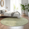 Piper Looms Mayfield Floral AMF789 Sage Machine Washable Area Rug Round Lifestyle Image Feature