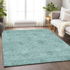 Piper Looms Mayfield Floral AMF789 Teal Machine Washable Area Rug Lifestyle Image Feature