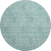 Piper Looms Mayfield Floral AMF789 Teal Machine Washable Area Rug Round Main Image