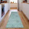 Piper Looms Mayfield Floral AMF789 Teal Machine Washable Area Rug Runner Lifestyle Image Feature