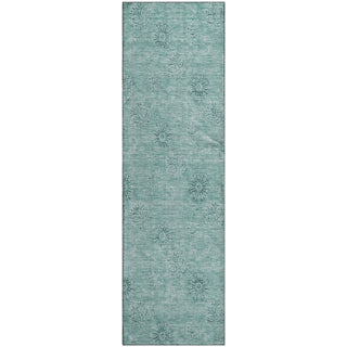 Piper Looms Mayfield Floral AMF789 Teal Machine Washable Area Rug Runner Main Image