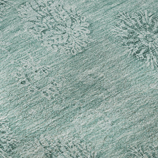 Piper Looms Mayfield Floral AMF789 Teal Machine Washable Area Rug Swatch Image