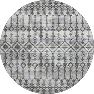 Piper Looms Mayfield Tribal Boho AMF79 Ash Machine Washable Area Rug Round Main Image